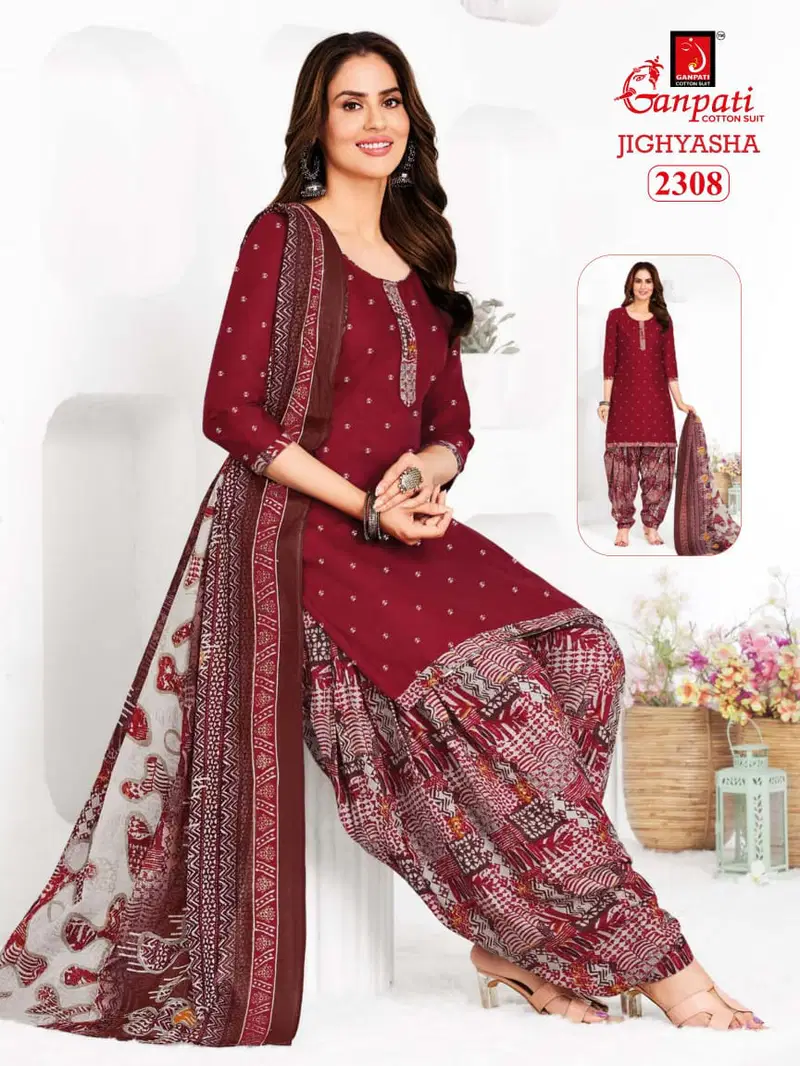 Jighyasha 23 By Ganpati Cotton Printed Dress Material Suppliers In India